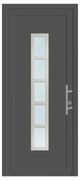 Portoncino d'ingresso in pvc 20011 L 80 x H 210 cm antracite apertura sinistra