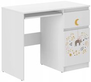 Scrivania per bambini con motivo cielo notturno e gatto 77x50x96 cm