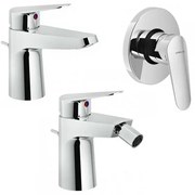 Set miscelatori lavabo bidet e doccia incasso Nobili Hof cromati a risparmio idrico