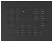 Piatto doccia rettangolare 70x100 H3 cm in ceramica nero opaco con antiscivolo Ruy