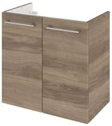 Mobile da bagno sotto lavabo SENSEA Remix marrone opaco L 60 x H 57.7 x P 33 cm 2 ante, lavabo non incluso