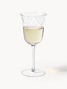 Set di 4 bicchieri da vino in vetro soffiato Swirl