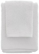 Set asciugamani bagno bianco per viso e ospite in cotone puro Spring