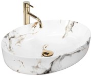 Lavabo da appoggio REA Queen Carrara Shiny