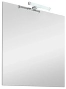 Specchio bagno 60x80 cm reversibile con luce LED naturale