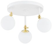 Argon 1434 - Lampadario da bagno LATINA 3xE14/7W/230V IP44 bianco/dorato