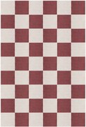 Tappeto in iuta a pelo corto tessuto a mano Chess Flatweave