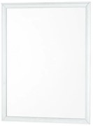 Specchio bagno 46x56 cm cornice bianca e installazione reversibile