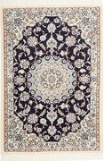 Nain Tappeto persiano 120x80 Blu (Iran) Annodato A Mano