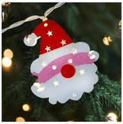 Catena luminosa natalizia per esterni a LED 10xLED/2xAA 1,65 m IP44 bianco caldo santa