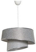 Lampadario su corda BARETTE 1xE27/60W/230V argento/cromo lucido