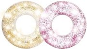 SALVAGENTE GONFIABILE CIAMBELLA GLITTER 2 COLORI ASSORTITI cm.119 peso kg.0,95 (56274) INTEX