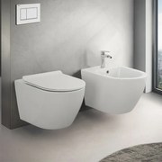 Coppia sanitari sospesi Rimless serie Tokyo con copriwc rallentato
