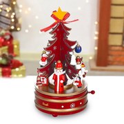 Giostrina Carosello albero di natale animato 22,5cm in legno di colore rosso Wisdom