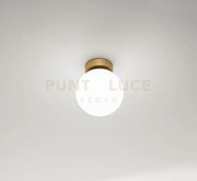 Applique in vetro e metallo oro opaco maga 1 luce attacco e14 d.15cm