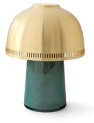 &Tradition - Raku Portatile SH8 Lampada da Tavolo Blu Verde/Ottone &Tradition