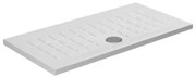 Piatto doccia 70x140 H 4 rettangolare in ceramica bianca con antiscivolo Cube