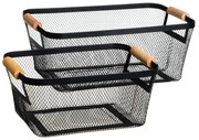 Set di cesti con filo metallico in metallo 2 pz 33x21x14 cm – Casa Selección