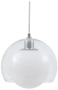 Lampadario 25 x 25 x 19,5 cm Cristallo Argento Ferro Ø 25 cm