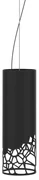 Lampadario Moderno Organic nero paralume nero E27 Ø60cm LUMICOM
