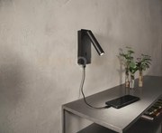 Applique telescope a led nero 3000k 270lm 3w orientabile