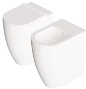 Coppia Di Sanitari a Terra H 50 Senza Brida Alice Ceramica "Form" Bianco Lucido