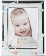 Portafoto bimbo Orsetto trenino foto 13x18 cm Beltrami con argento Miro Silver
