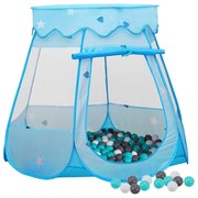 Tenda da Gioco per Bambini con Palline 102x102x82 cm, Tenda da Gioco per Bambini Blu con 250 Palline 102x102x82 cm