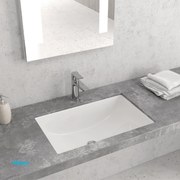 Lavabo Sotto Piano Da 51x38,5 Cm Finitura Bianco Lucido