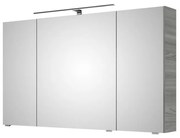 Pensile con luce Cassca PELIPAL grigio sangallo laurea L 120 x H 70 x P 15 cm