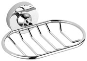 Aqualine - Portasapone a parete in filo metallico SAMBA cromo lucido