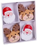 Decorazioni per albero di natale in set in legno 8 pz 5 cm Figures – Casa Selección