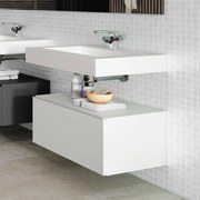 Mobile bagno con lavabo L 80 x H 34 x P 45 cm neve per vasca centrale Element