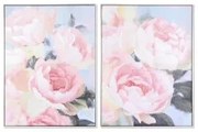 Quadro DKD Home Decor 60 x 3,5 x 80 cm 60 x 3 x 80 cm Fiori Romantico (2 Unità)