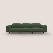 Sakura divano in piuma d'oca modulare a 3 sedute in morbido tessuto fiammato impermeabile T14 verde