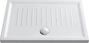 Piatto doccia rettangolare 80 x 120 slim cm H 5,5 cm porcellana antiscivolo bianco
