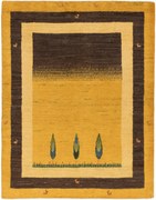Gabbeh Tappeto persiano 190 x 150 Giallo (Iran) Annodato A Mano