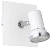 Spot Moderno Tamara 1 In Acciaio Bianco 1 Luce Gu10 3W Ip44