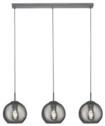 Balls 3lt bar pendant - metallo cromato e vetro fumé