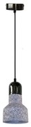 Lampadario a sospensione con filo TERRAZZO 1xE27/60W/230V diametro 12 cm grigio