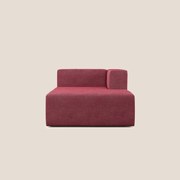 Nettuno modulo chaise longue in morbido tessuto bouclè T07 rosso