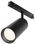 Faretto Per Binario Moderno Focus Led Alluminio Nero 1 Luce Calda 20W