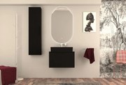 Colonna per mobile bagno Modula BADEN HAUS 1 anta P 20 x L 35 x H 140 cm nero opaco