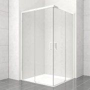 Lato per box doccia angolare scorrevole dritto H 200 x L 70 cm, sp 6 mm bianco vetro senza finitura / trasparente