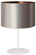 Duolla - Lampada da tavolo CANNES 1xE14/15W/230V diametro 20 cm argento/rame/bianco