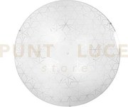 Plafoniera esagram  bianca e graniglia stella  4 luci attacco e27 5...