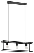 Eglo 43032 - Lampadario a sospensione con filo ELDRICK 3xE27/40W/230V nero
