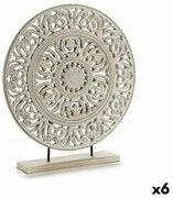 Statua Decorativa Mandala Bianco 7 x 49 x 44 cm (6 Unità)