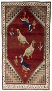 Gabbeh Tappeto 250x140 Rosso (Iran) Annodato A Mano