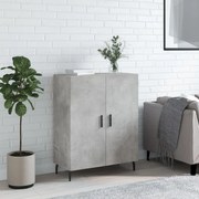 Credenza grigio cemento 69,5x34x90 cm in legno multistrato